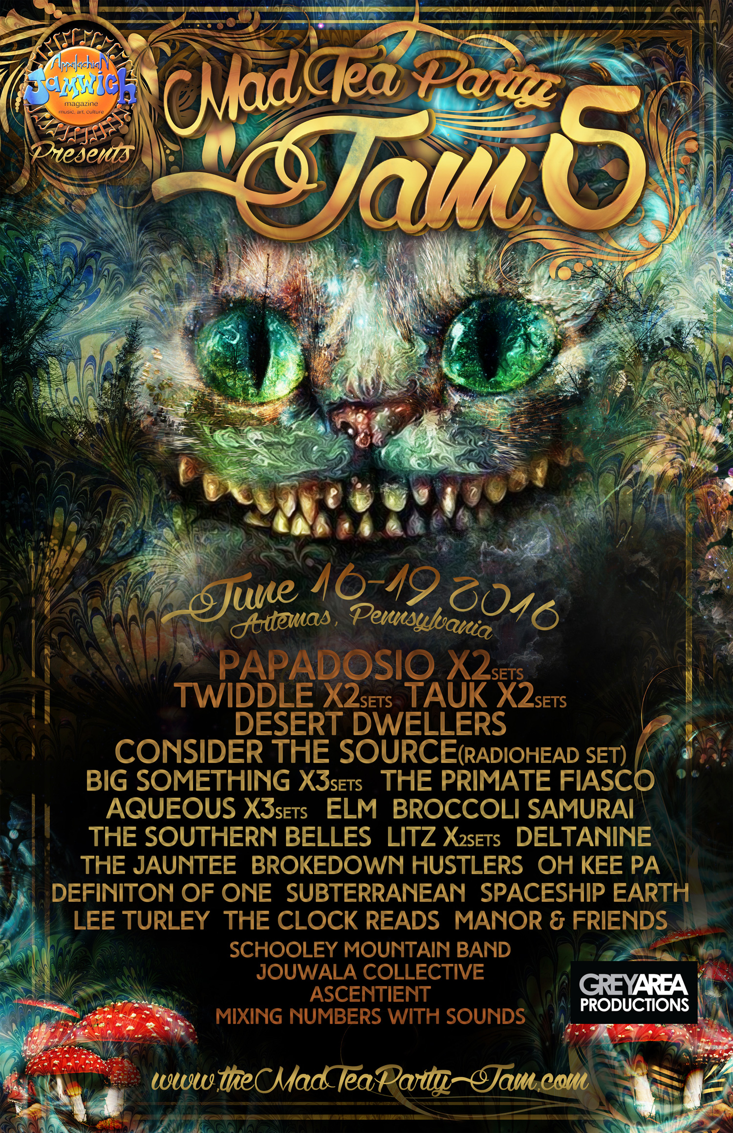 The Mad Tea Party Jam 5 Lineup Announcement New Venue Papadosio Twiddle Tauk Many More Live Music Daily